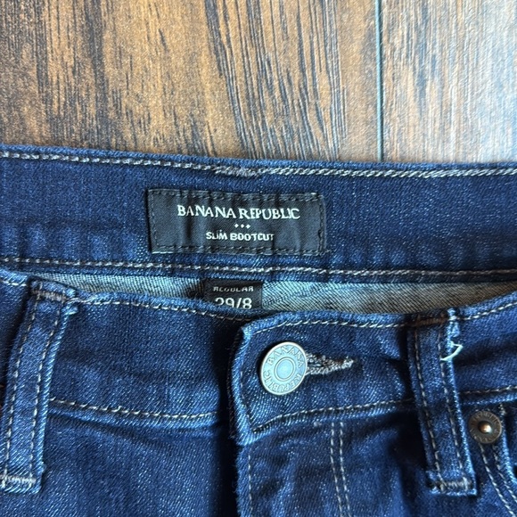 Banana Republic Slim Boot Cut jeans size 8 dark wash (G16) - Picture 3 of 7